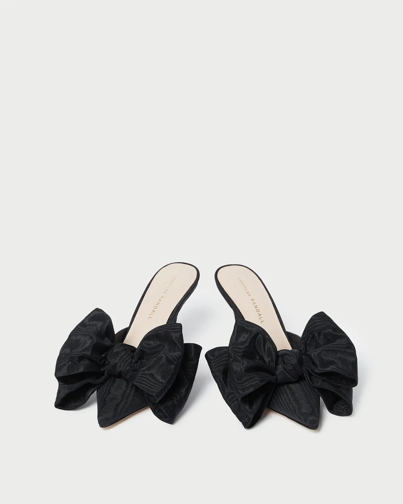Margot Black Moiré Bow Mule