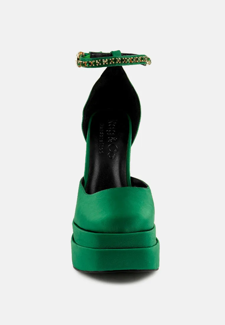 MARTINI Green Sky High Platform Sandals