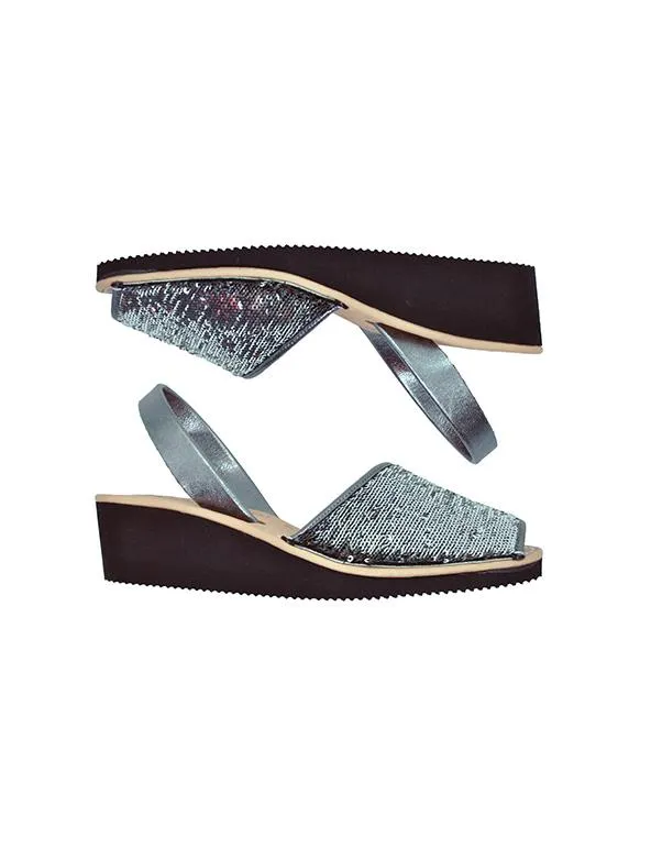 Menorquina Silver Sequence Heel