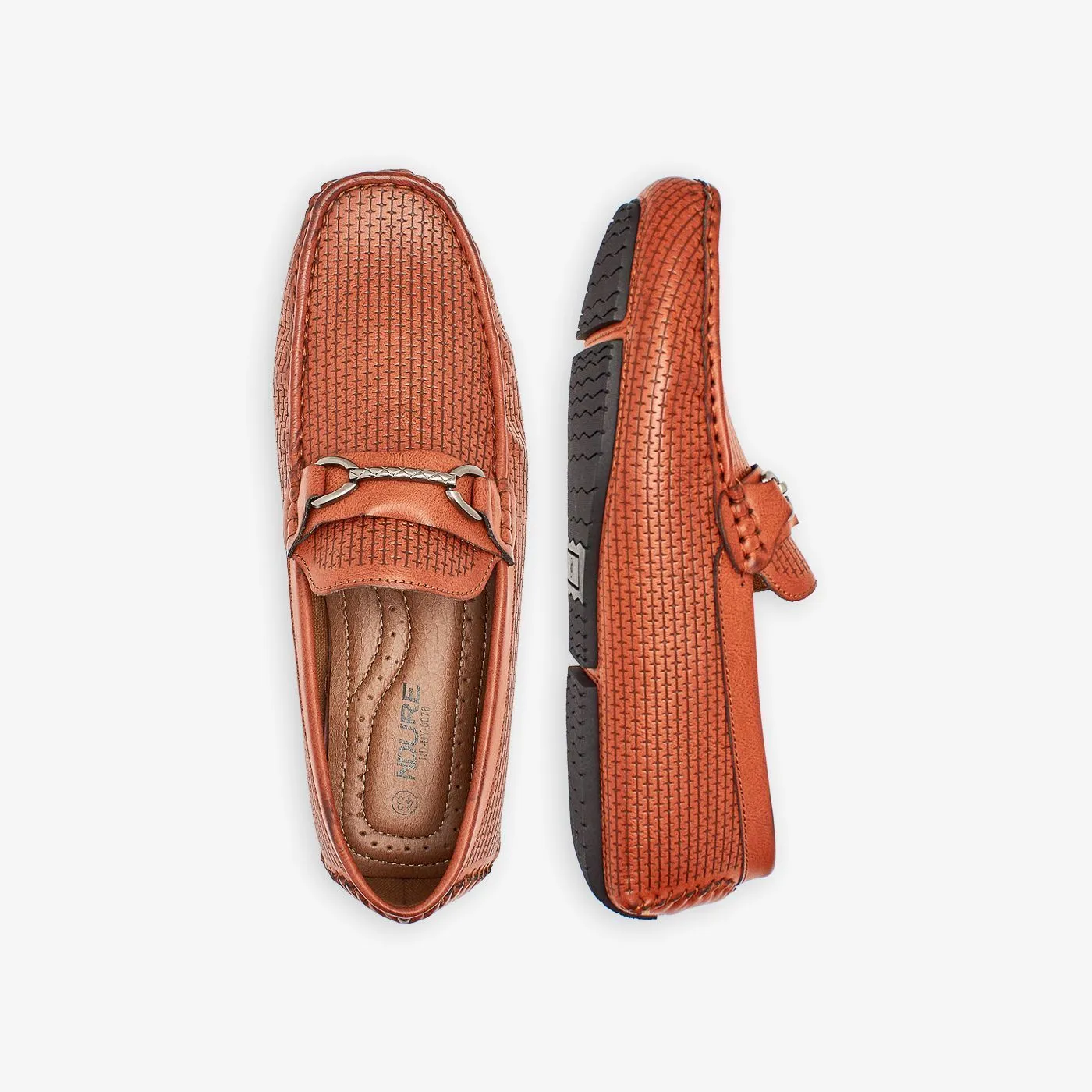 Mens Horsebit Buckle Loafers