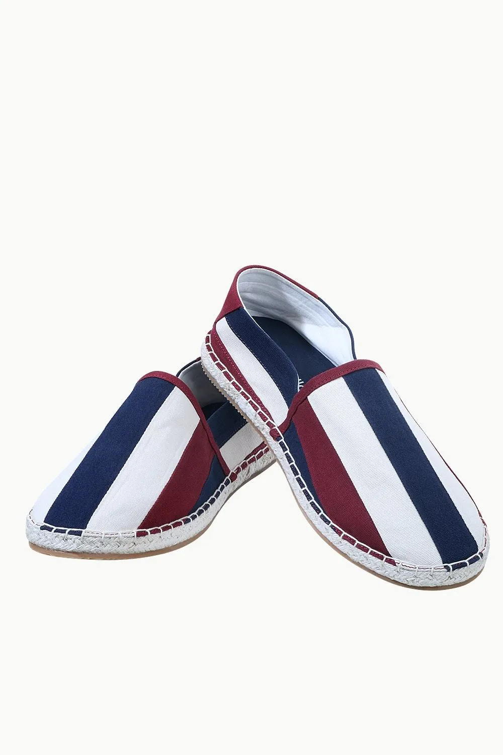 Mens Multi Color Striped Espadrilles