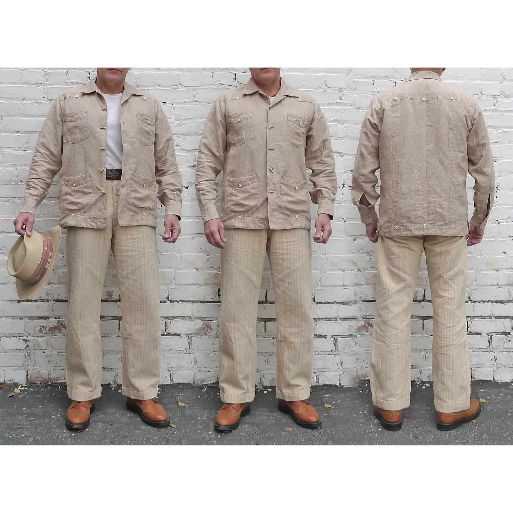 Meridana Shirt - Oatmeal Chambray - Warehouse