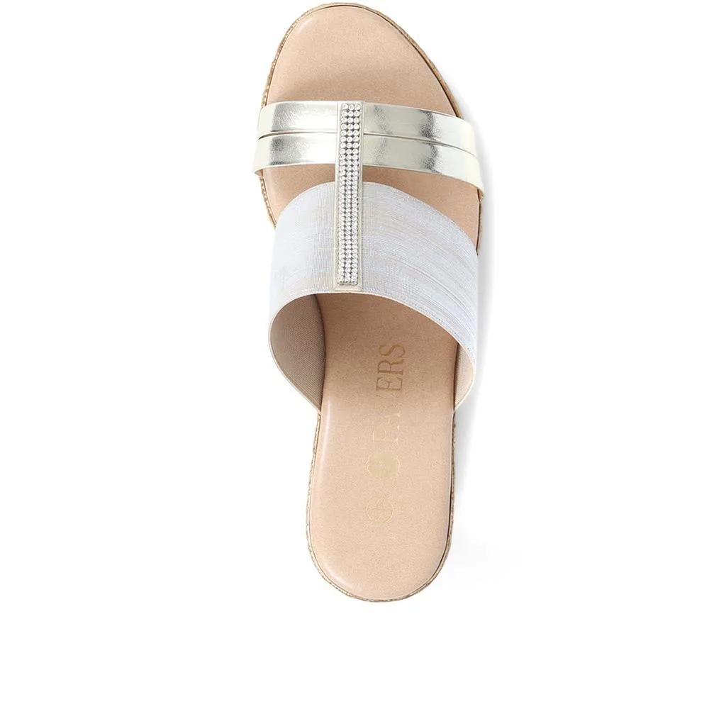 Metallic Wedge Espadrilles - CLUBS37003 / 323 836