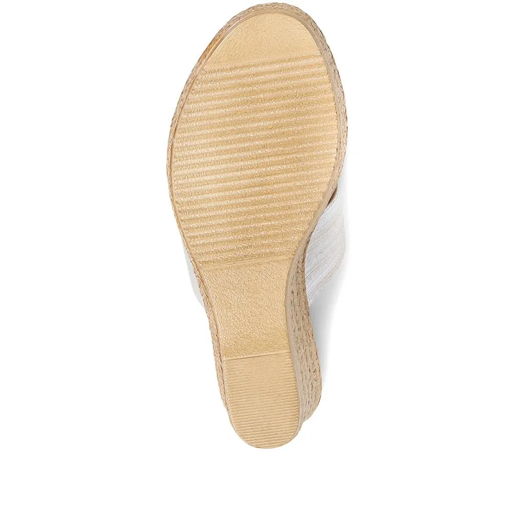 Metallic Wedge Espadrilles - CLUBS37003 / 323 836