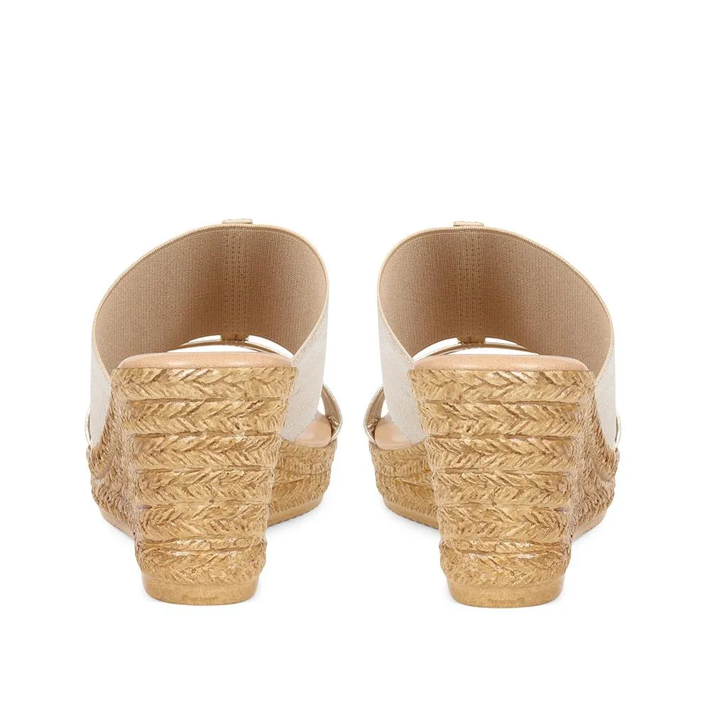 Metallic Wedge Espadrilles - CLUBS37003 / 323 836
