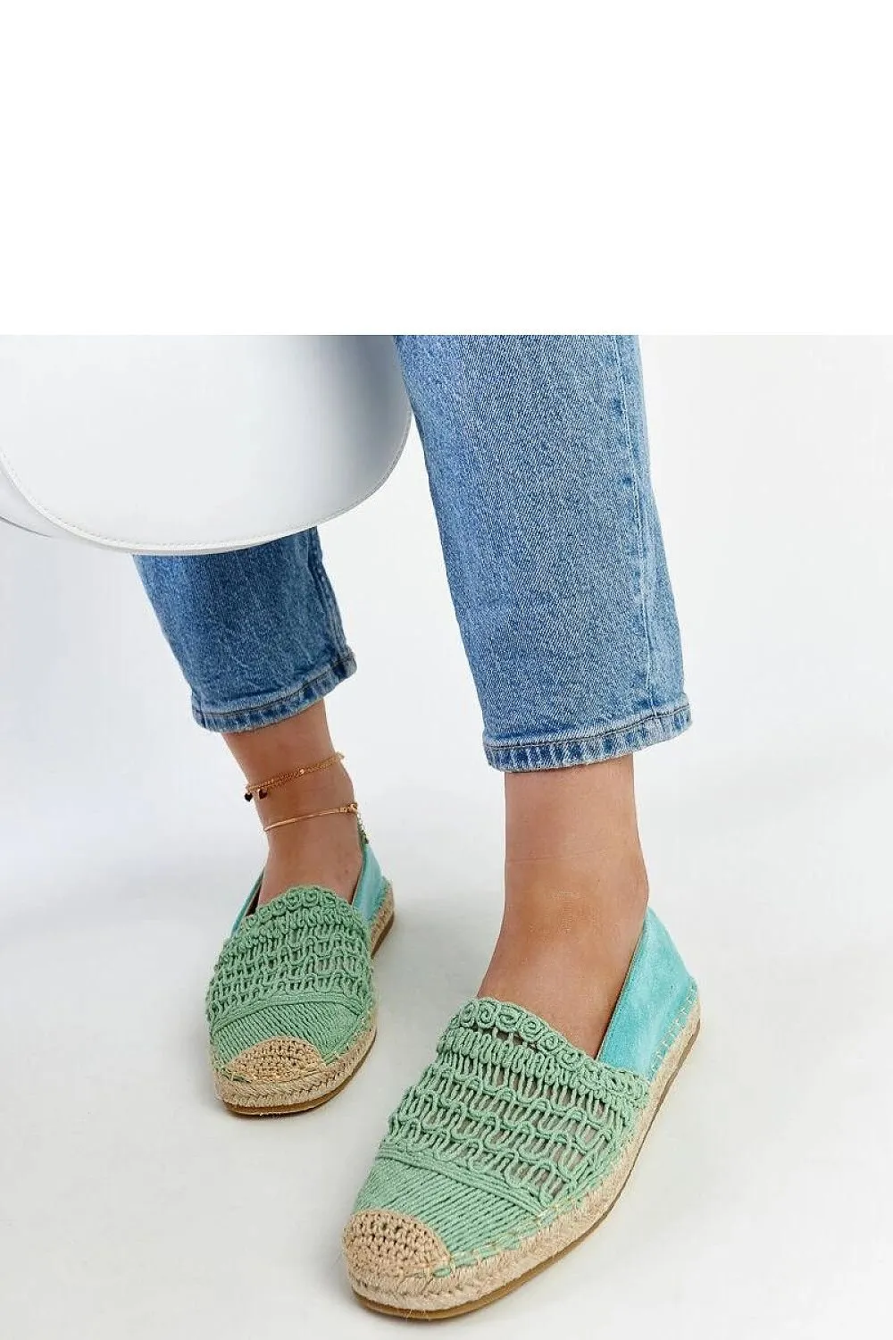 Mint openwork espadrilles