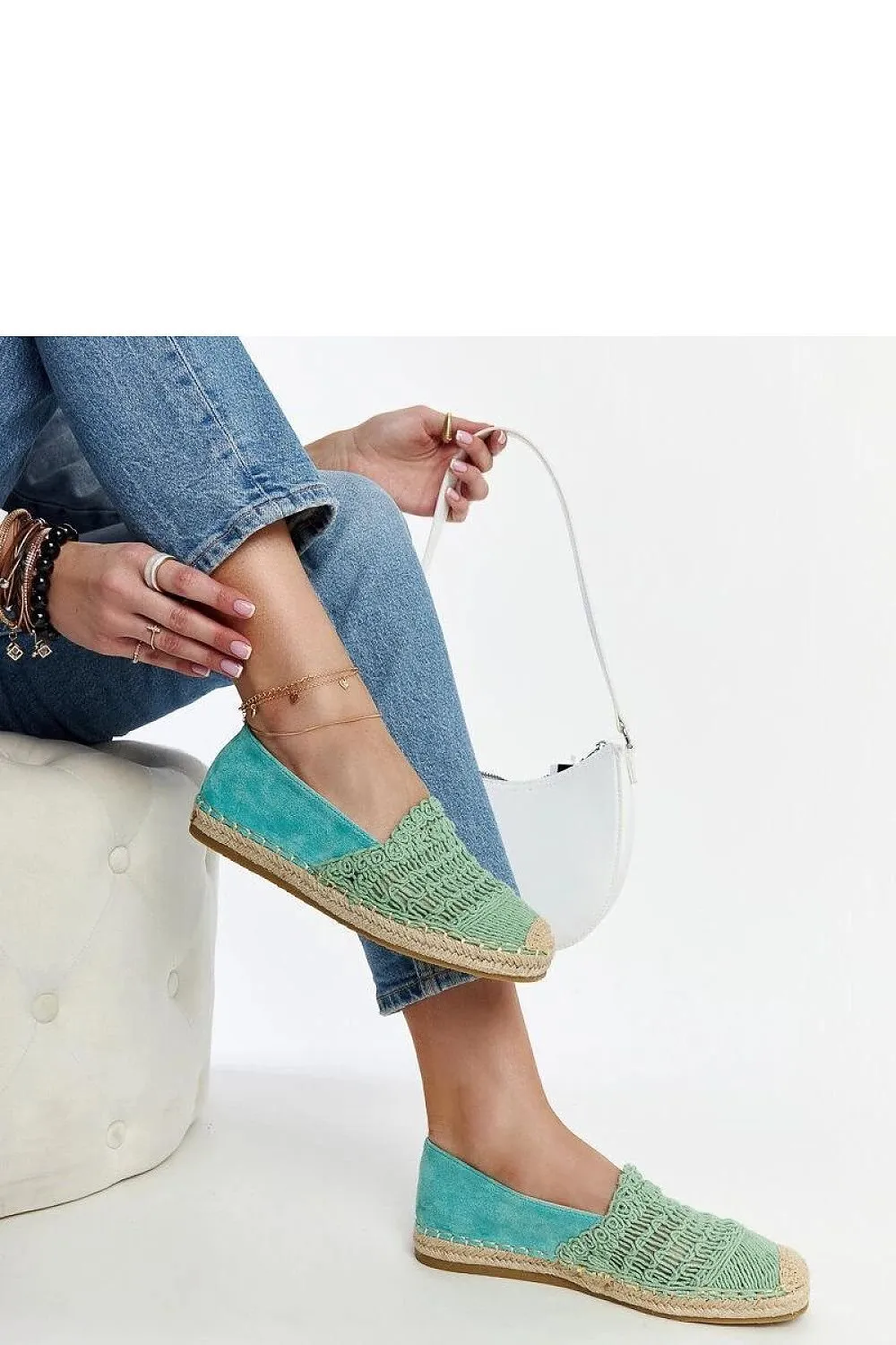 Mint openwork espadrilles