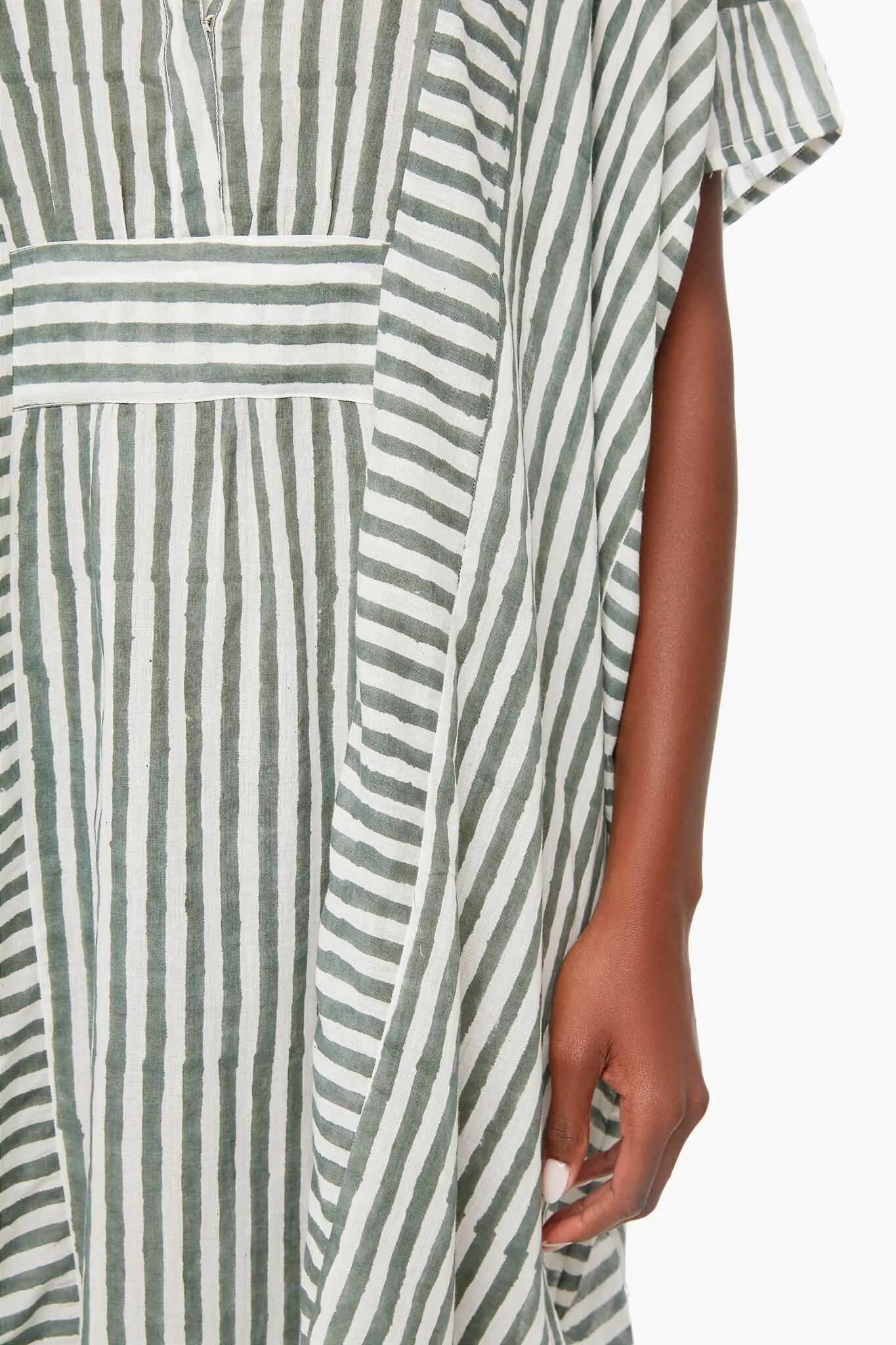 Moss Stripe Emerson Short Caftan