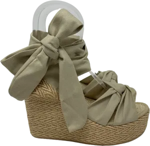 Mother of Pearl High Wedges Espadrilles