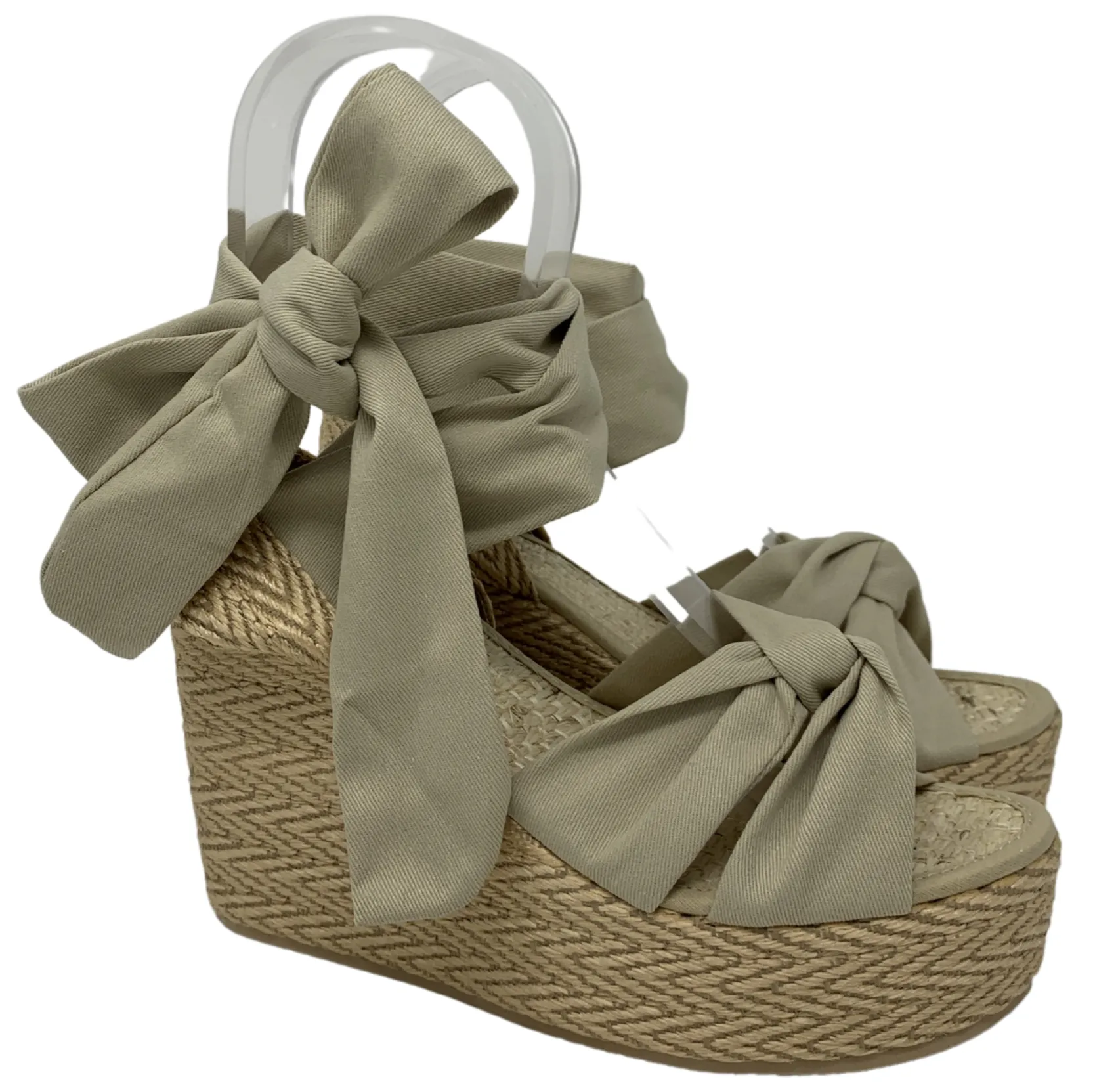 Mother of Pearl High Wedges Espadrilles