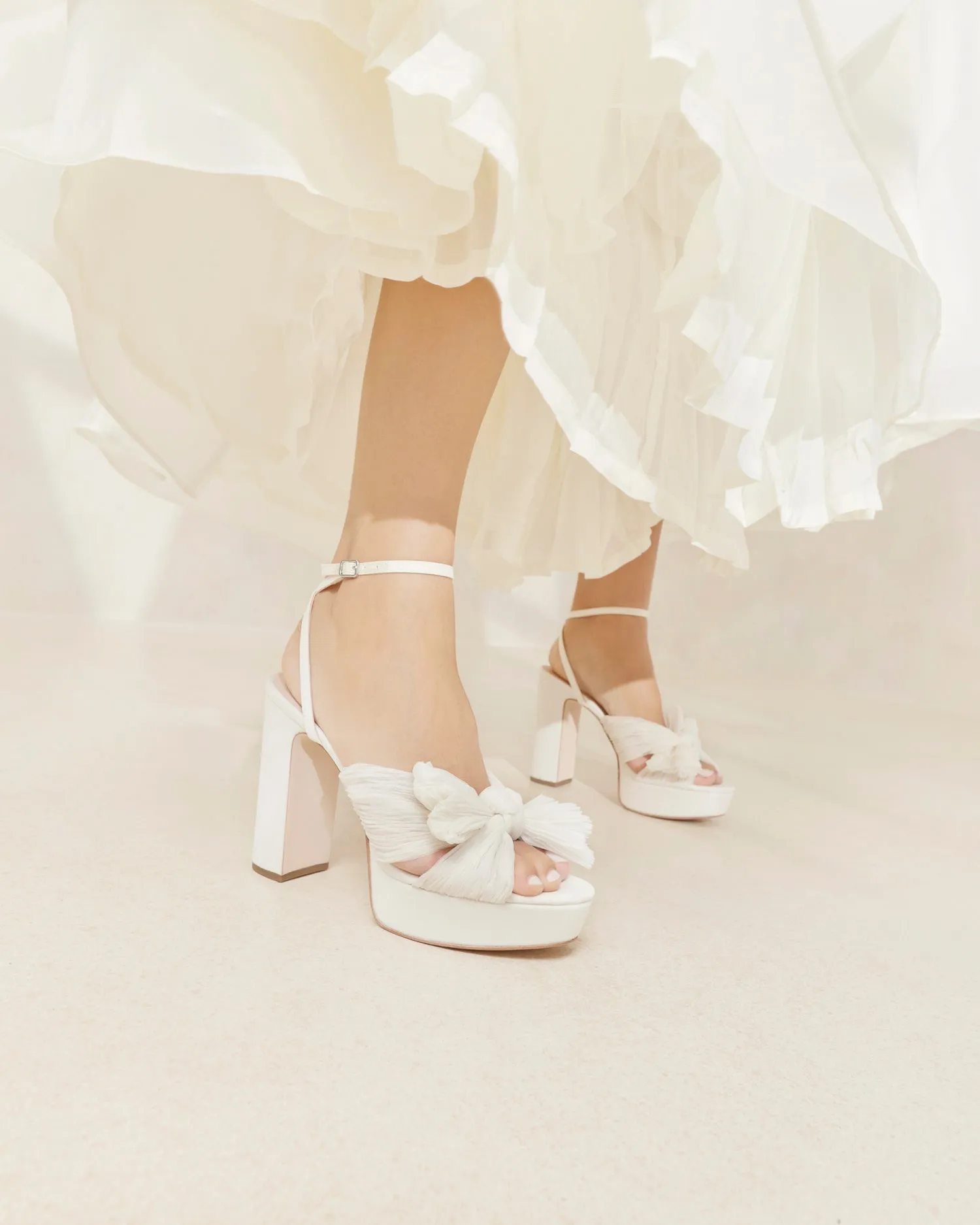 Natalia Pearl Platform Bow Heel