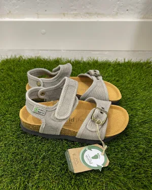 NATURAL WORLD KIDS DOUBLE STRAP SANDALS Grey