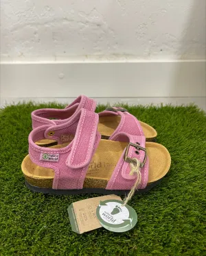 NATURAL WORLD KIDS DOUBLE STRAP SANDALS Pink