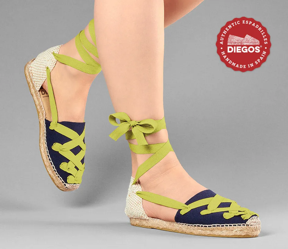 Navy blue flat Lola Pamplona espadrilles