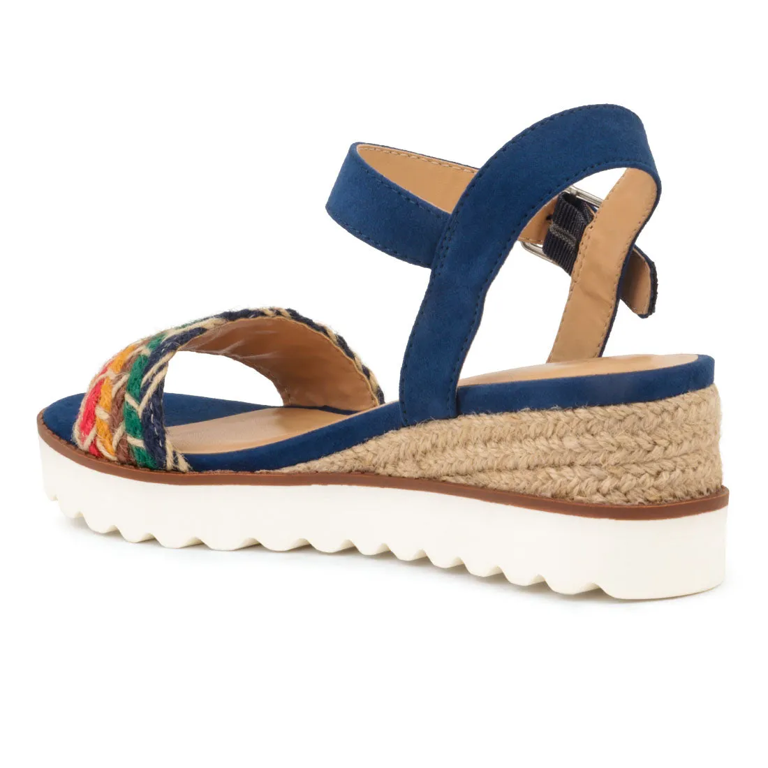 Navy Wedge Sandals