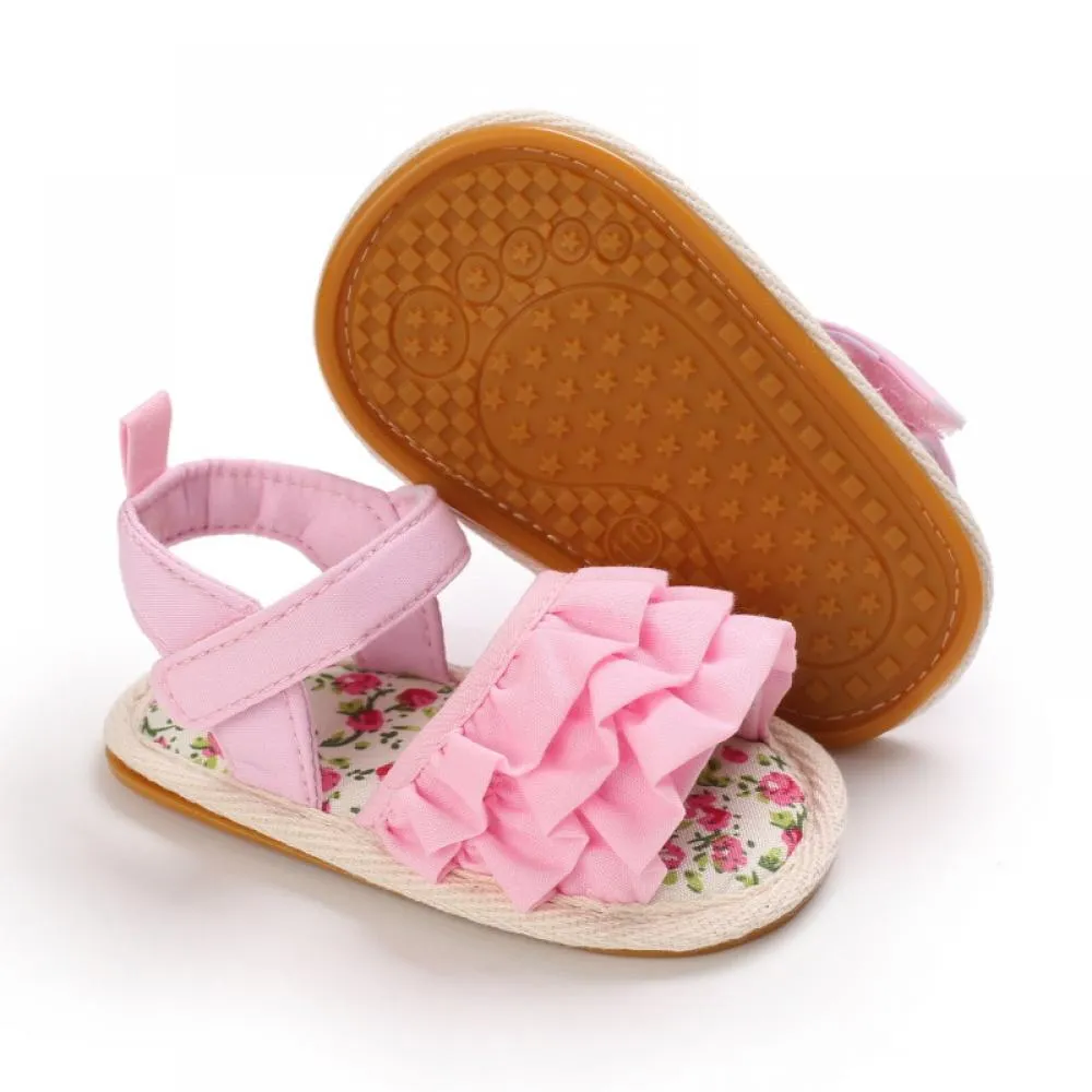 Newborn Baby Girls Sandals Summer Lace Shoes Wholesale Infant Shoes