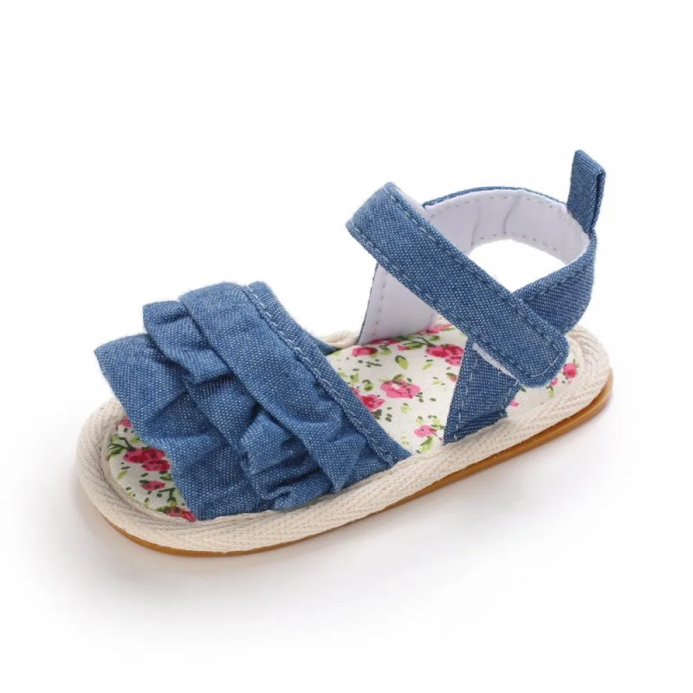Newborn Baby Girls Sandals Summer Lace Shoes Wholesale Infant Shoes