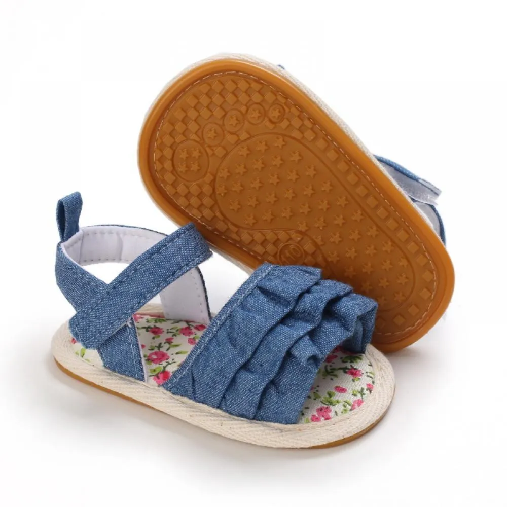 Newborn Baby Girls Sandals Summer Lace Shoes Wholesale Infant Shoes
