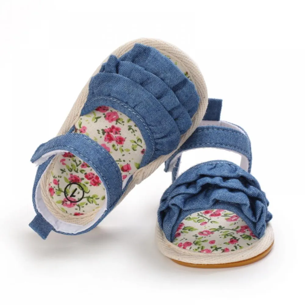 Newborn Baby Girls Sandals Summer Lace Shoes Wholesale Infant Shoes