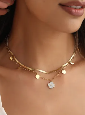 Opulent Clover Layered Necklace