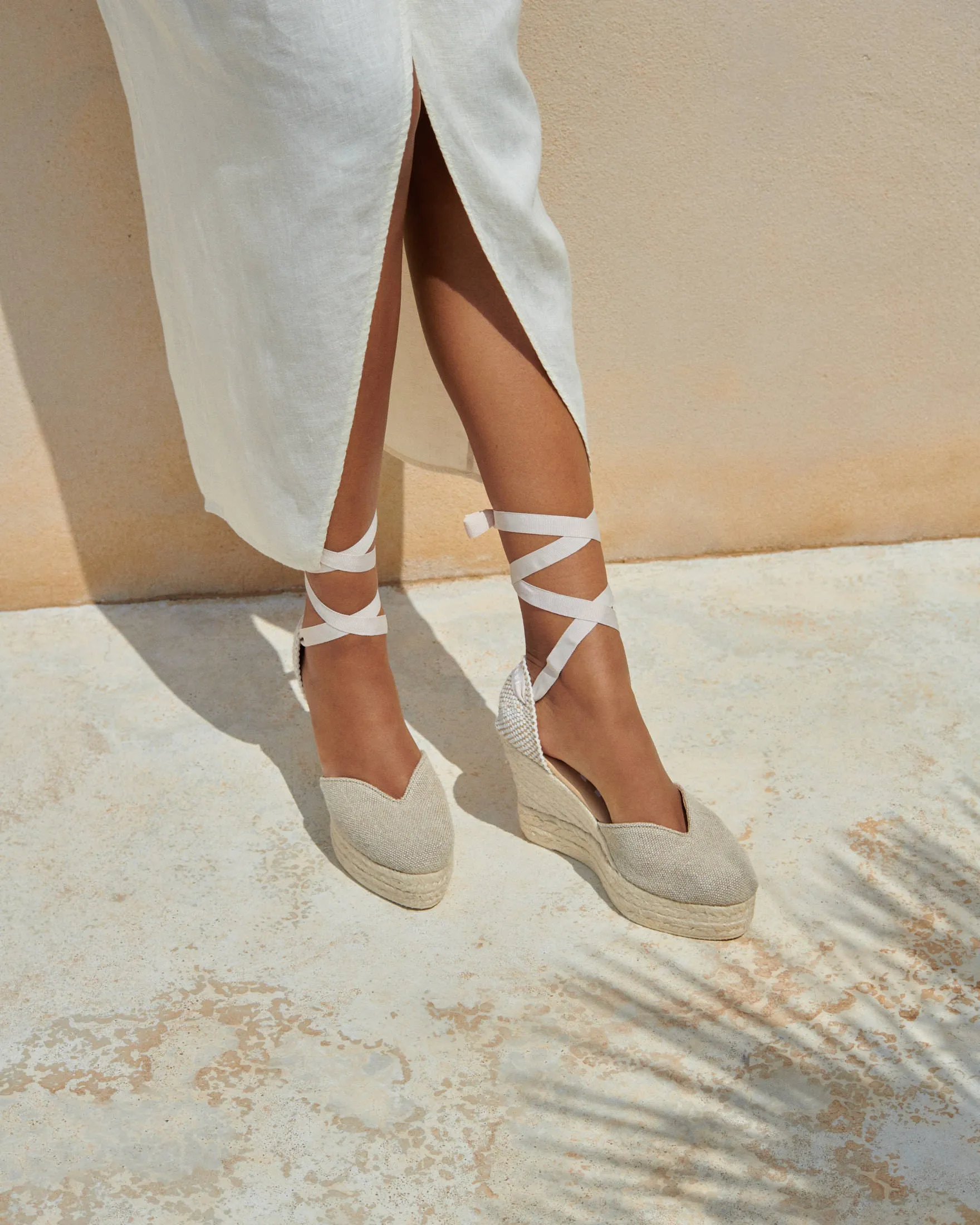 Organic Hemp Heart-Shaped Wedge Espadrilles - O71WH - La Havana Natural