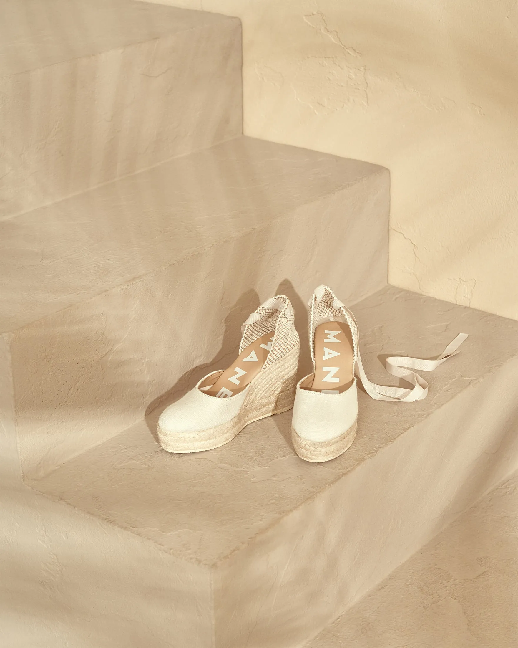 Organic Hemp Wedge Espadrilles - O70WV - La Havana White