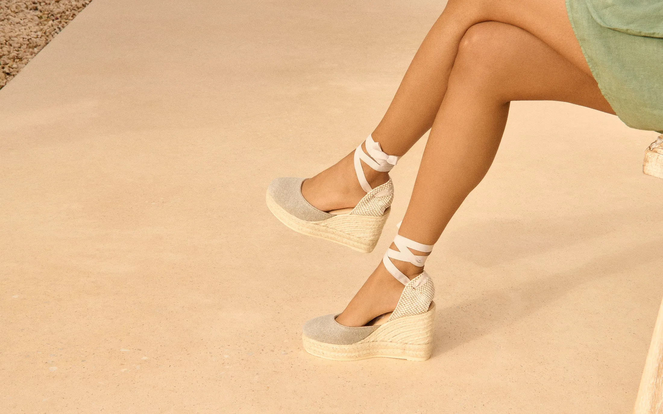 Organic Hemp Wedge Espadrilles - O71WV - La Havana Natural