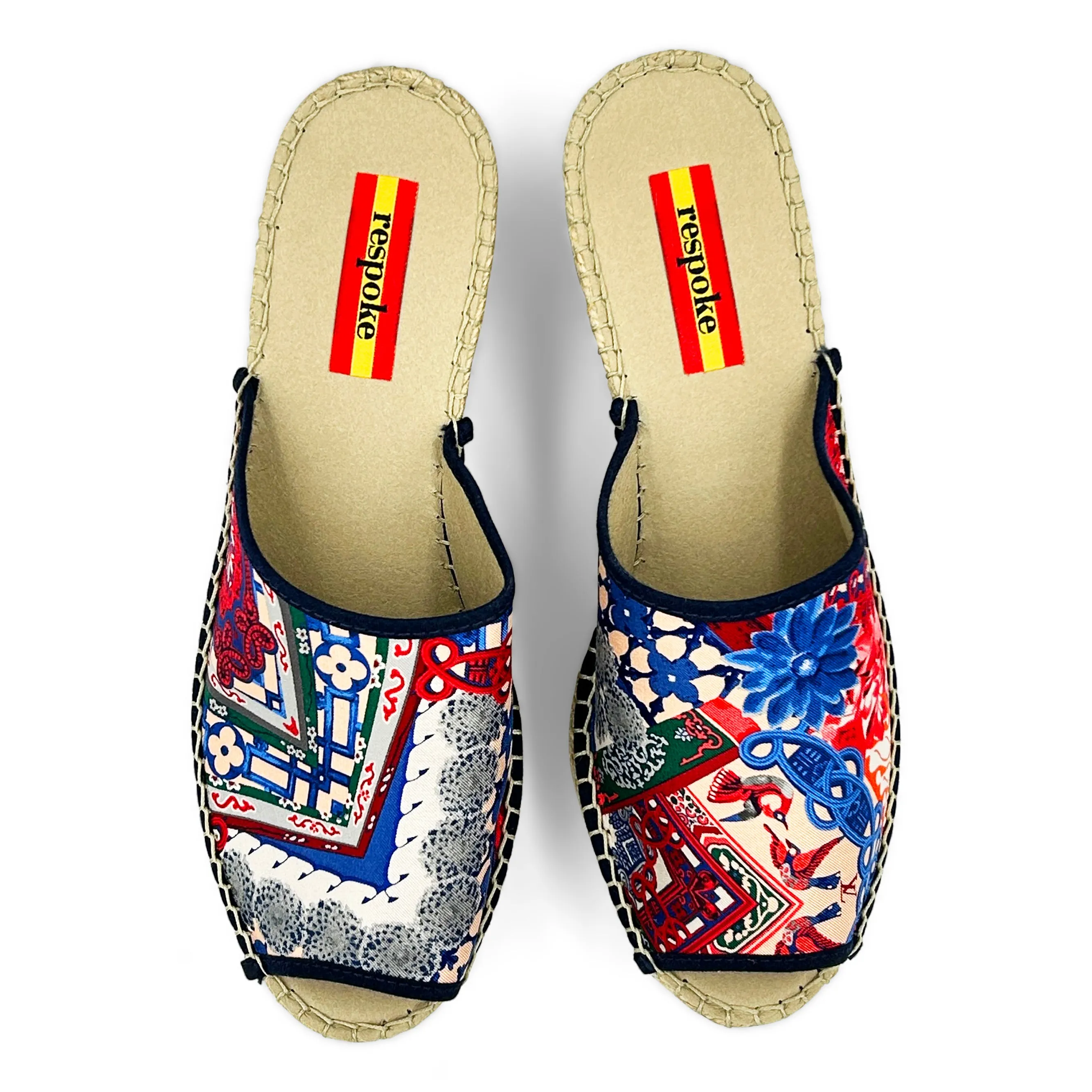 PARADIS Red Modern Wedge Espadrilles
