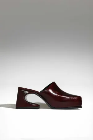PATENT BURGUNDY WINE SASSY