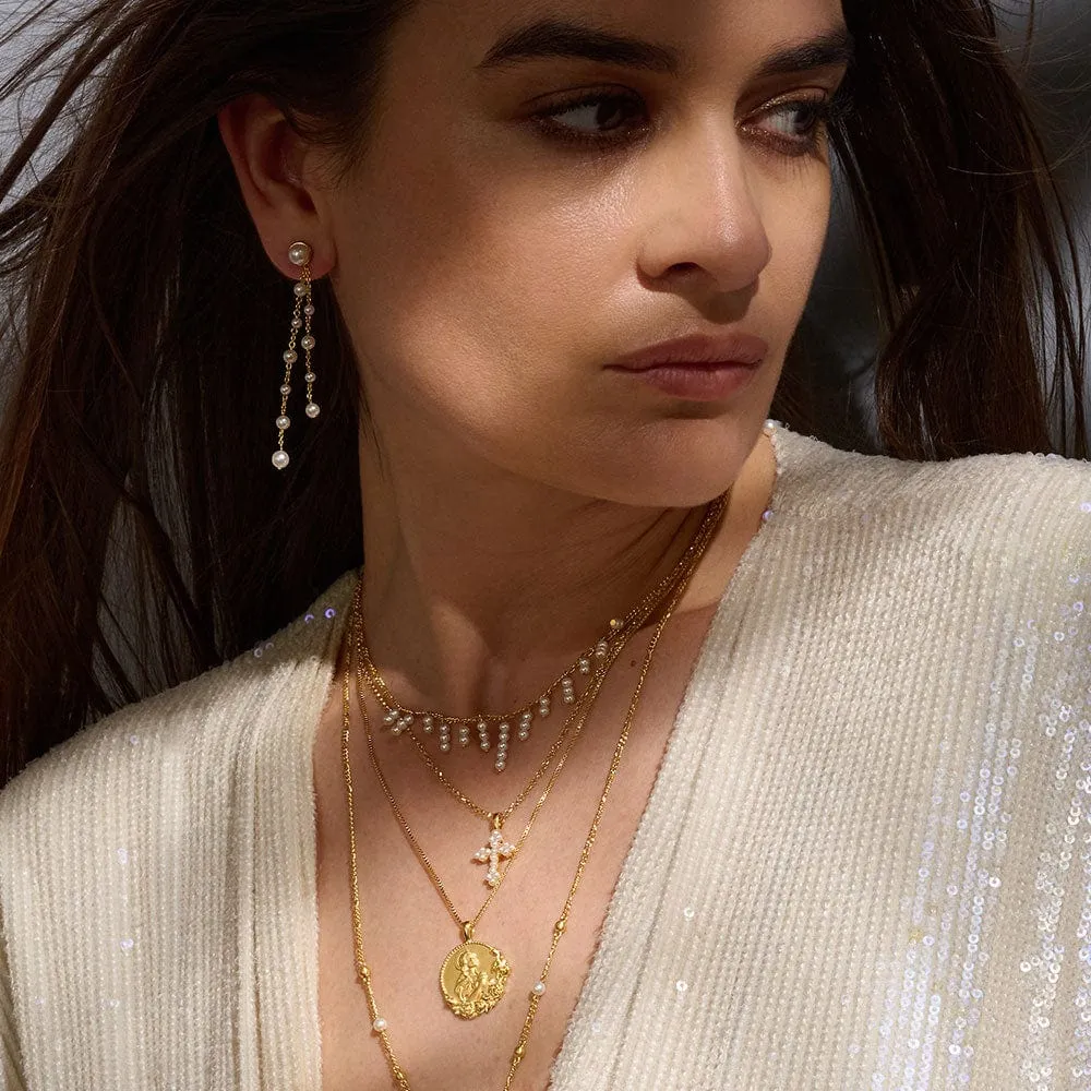 Pearl Cross Necklace