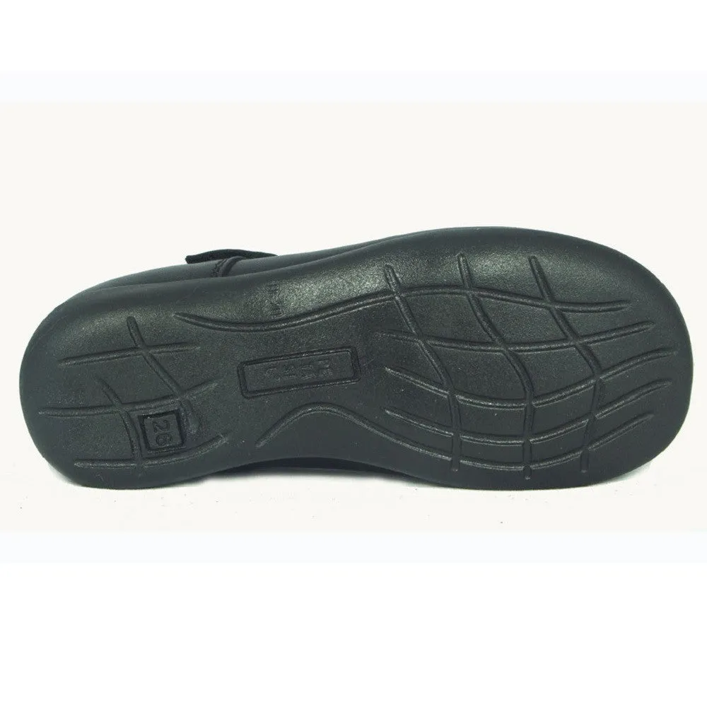 Petasil Bonnie Black Velcro School Shoes