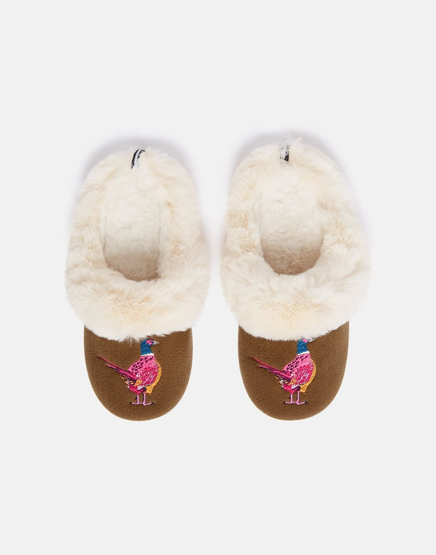 Pleasant Pheasant Fuzzy Slippers