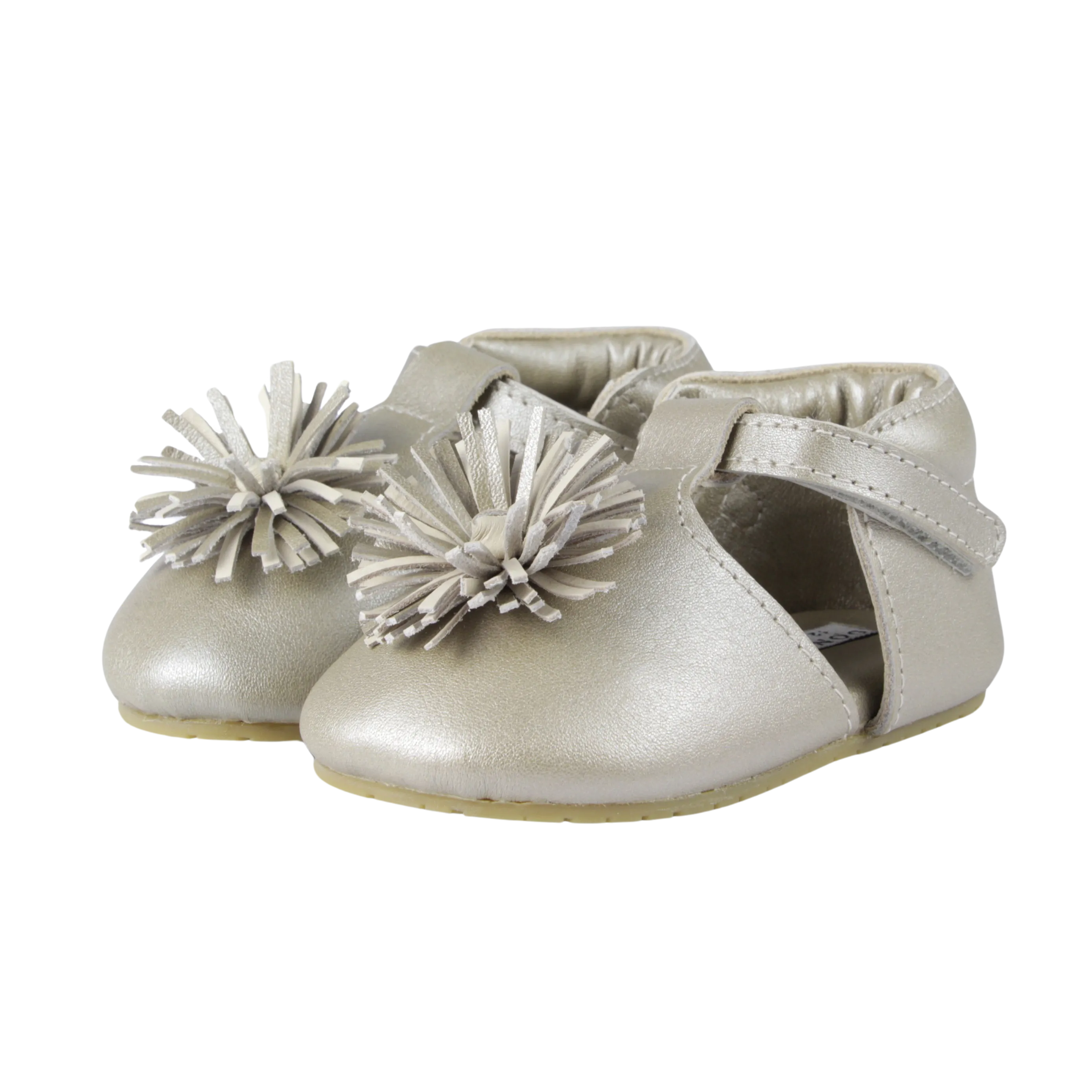 Poms Shoes | Champagne Metallic Leather