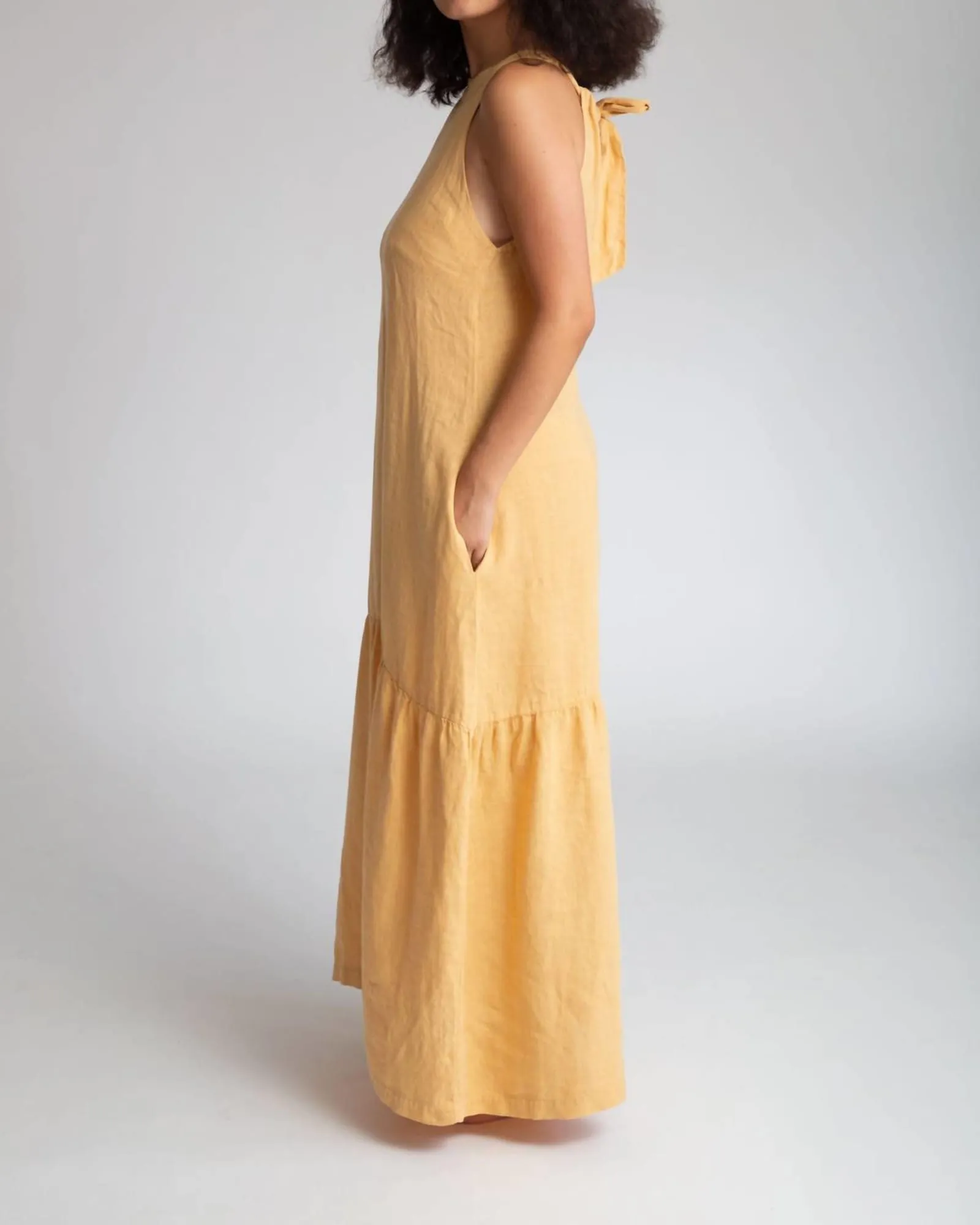 Praya Linen Dress in Sunflower | Sunflower