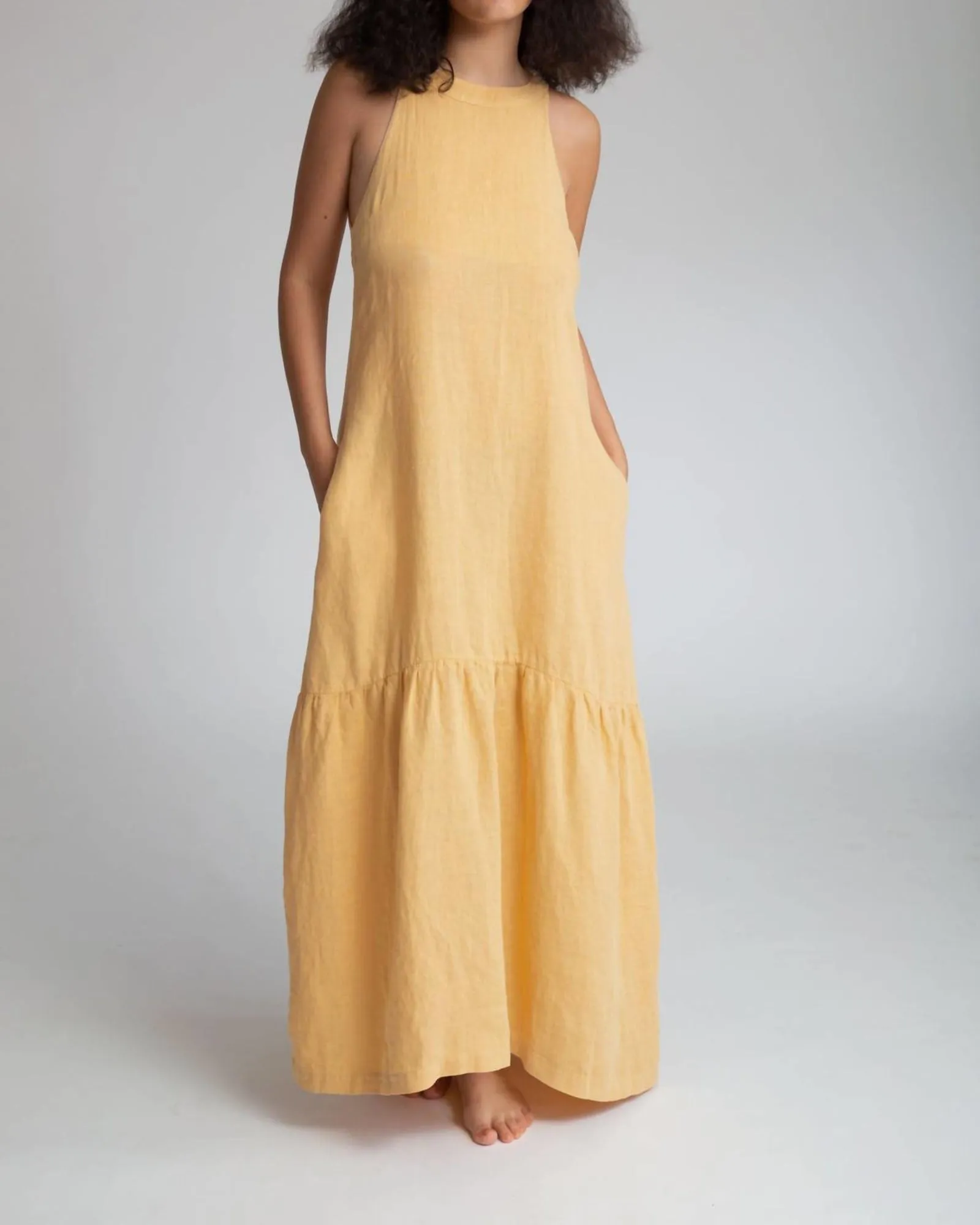 Praya Linen Dress in Sunflower | Sunflower
