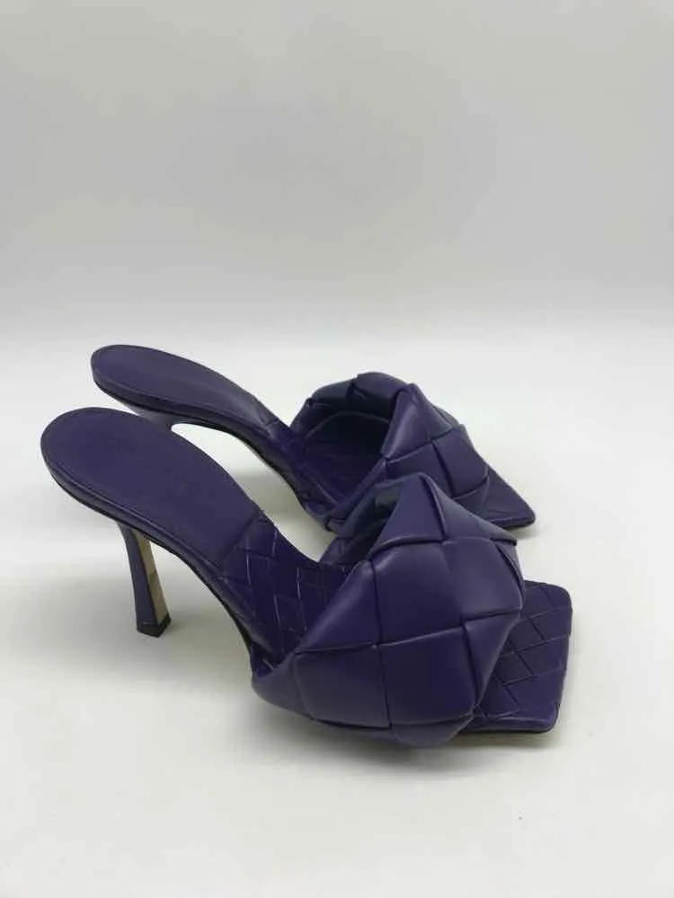 Pre-Owned Bottega Veneta Purple Size 36.5 Mule Heels