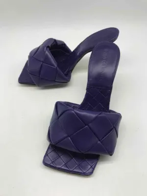 Pre-Owned Bottega Veneta Purple Size 36.5 Mule Heels
