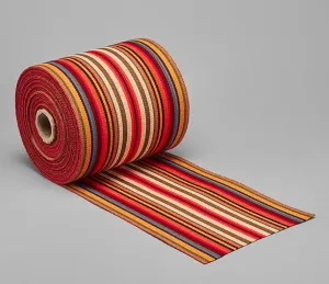 Red stripes espadrille canvas