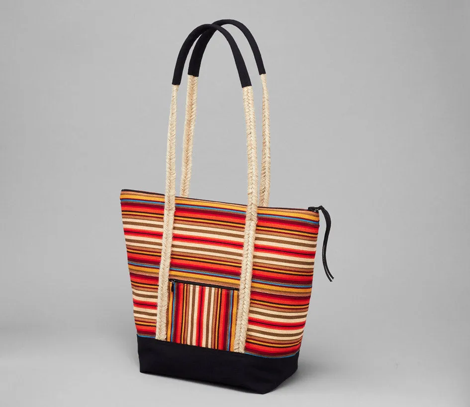 Red stripes espadrille canvas