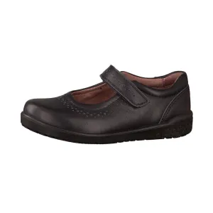 Ricosta Lillia Black Velcro School Shoes