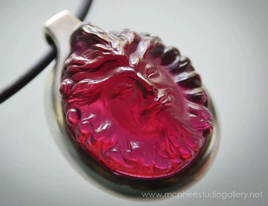 Ruby Sun God Pendant