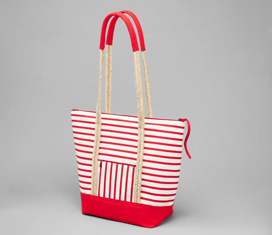 Sailor red stripes espadrille canvas