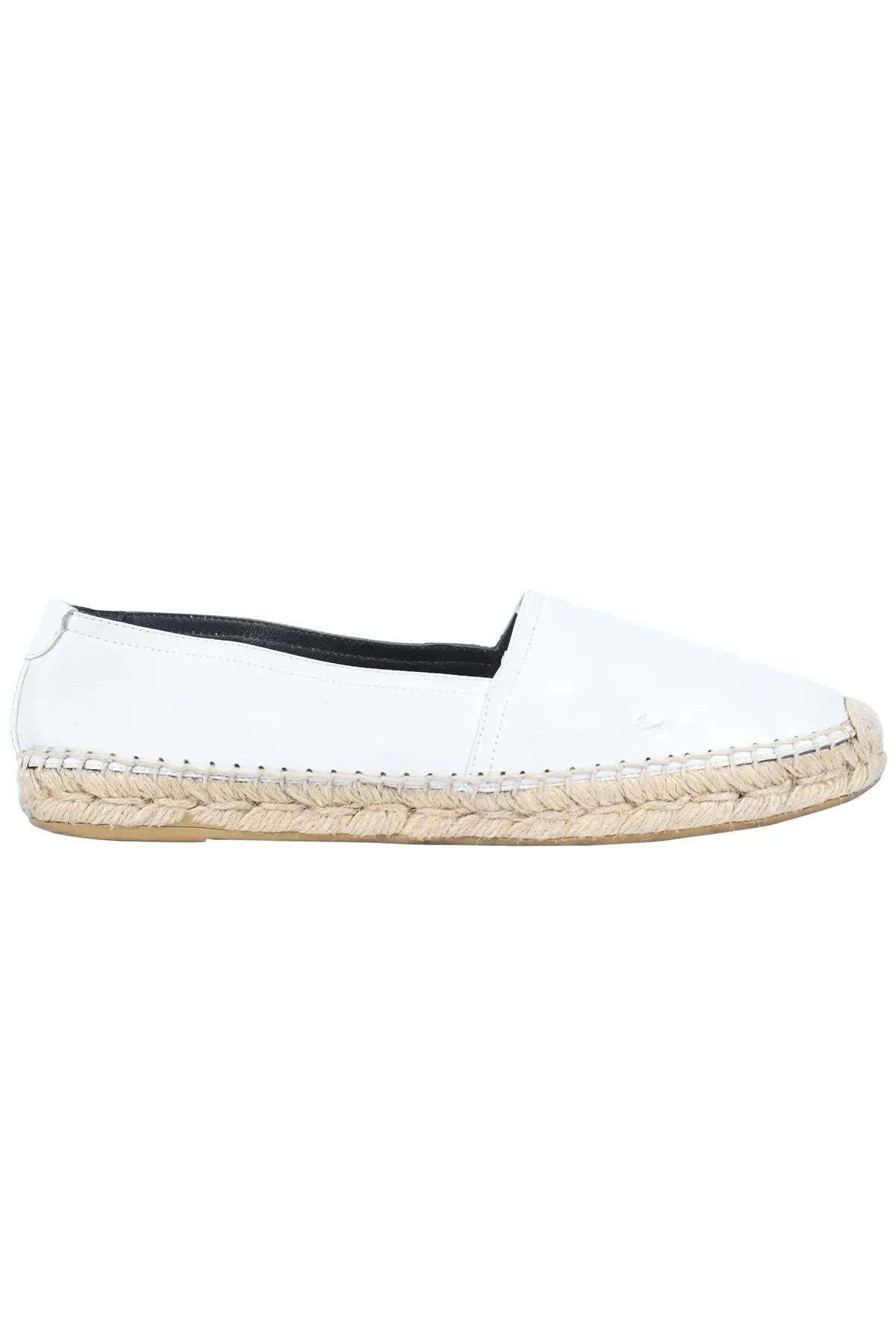 SAINT LAURENT WHITE LEATHER ESPADRILLES EU 38 UK 5 US 8