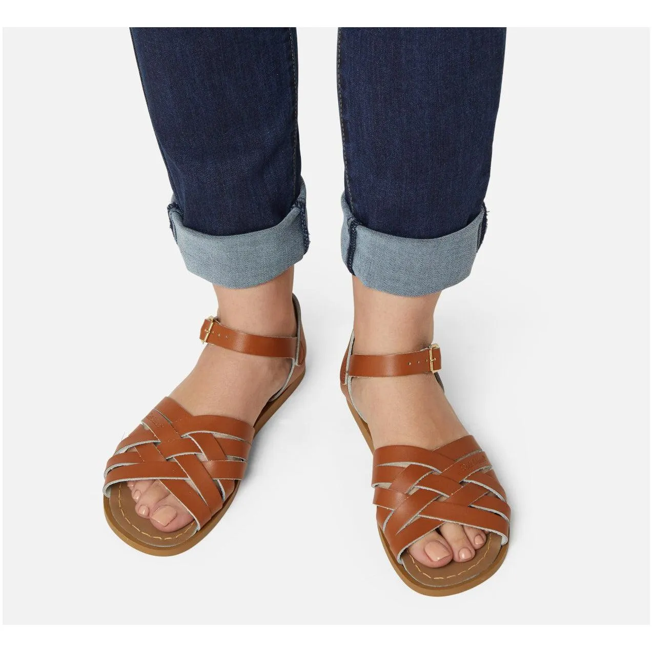 Saltwater Retro Sandals - Tan - Adult