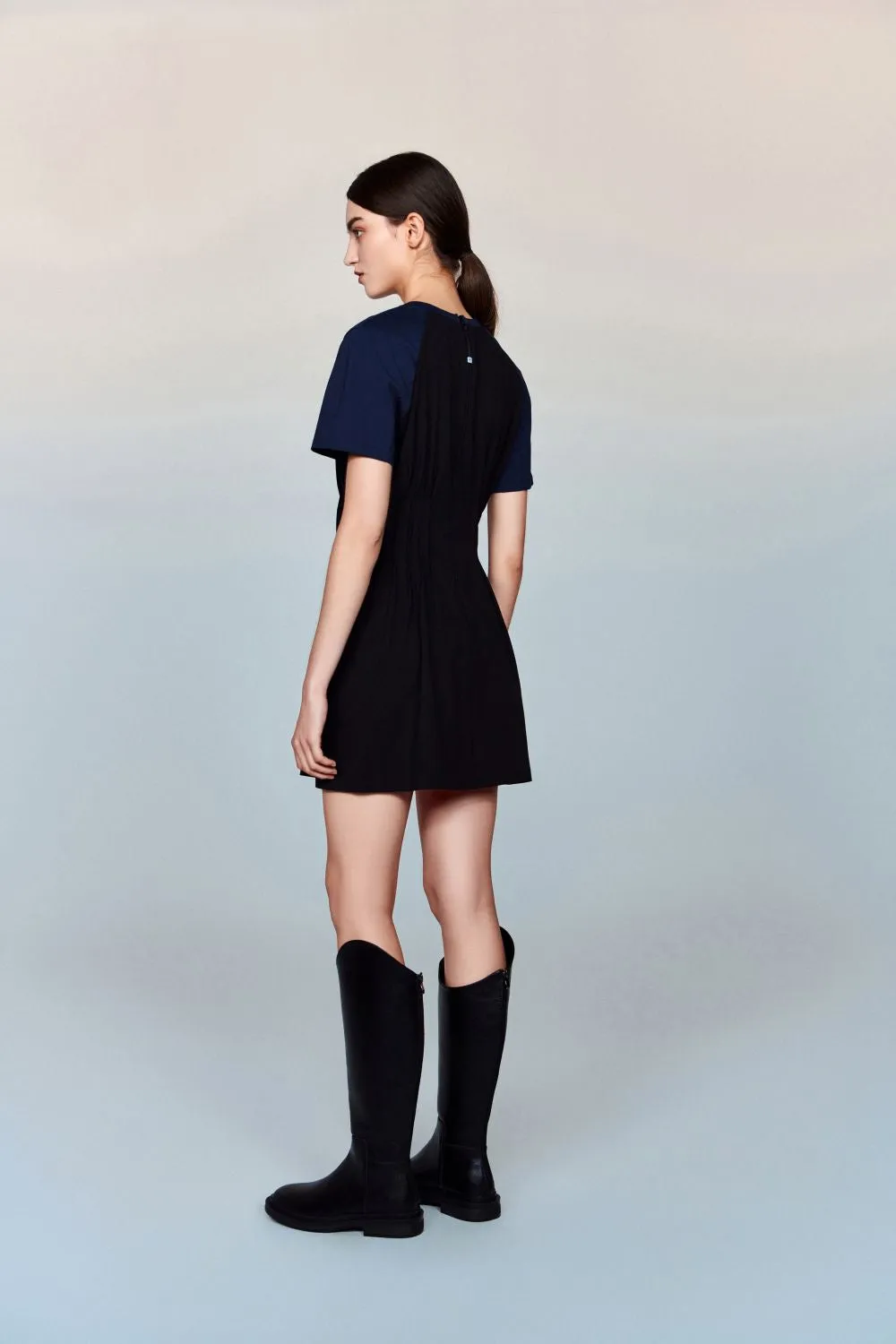 Santorini T-Shirt Maxi Dress with Pleated Waist
