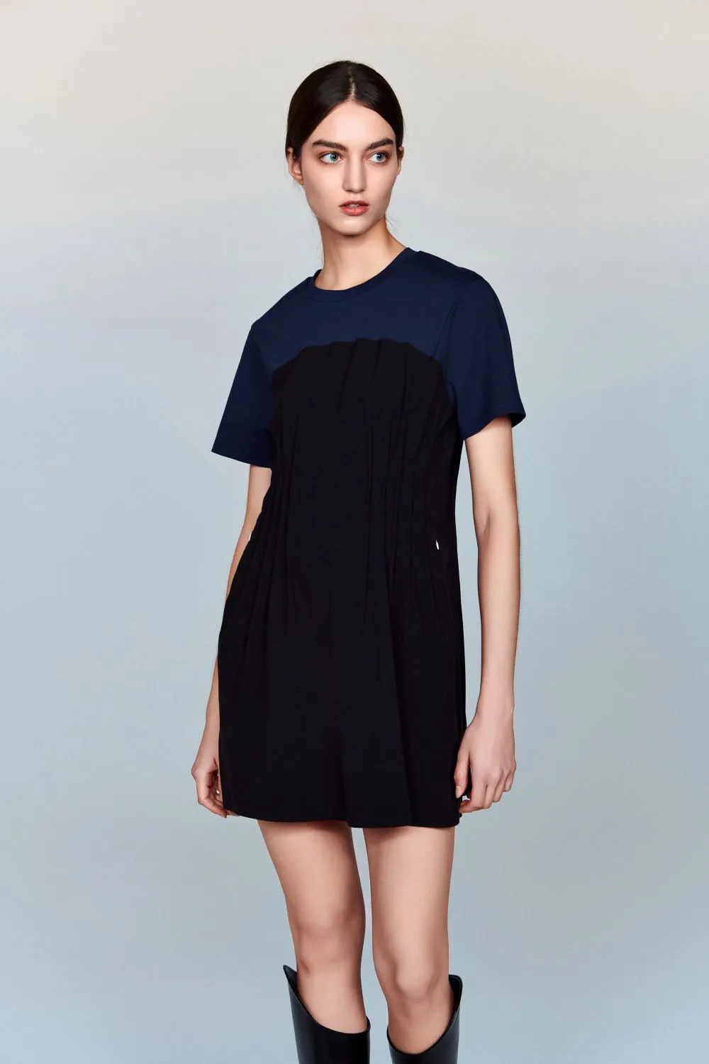 Santorini T-Shirt Maxi Dress with Pleated Waist