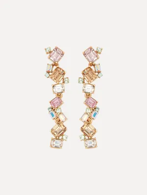 Scramble Crystal Strand Earrings