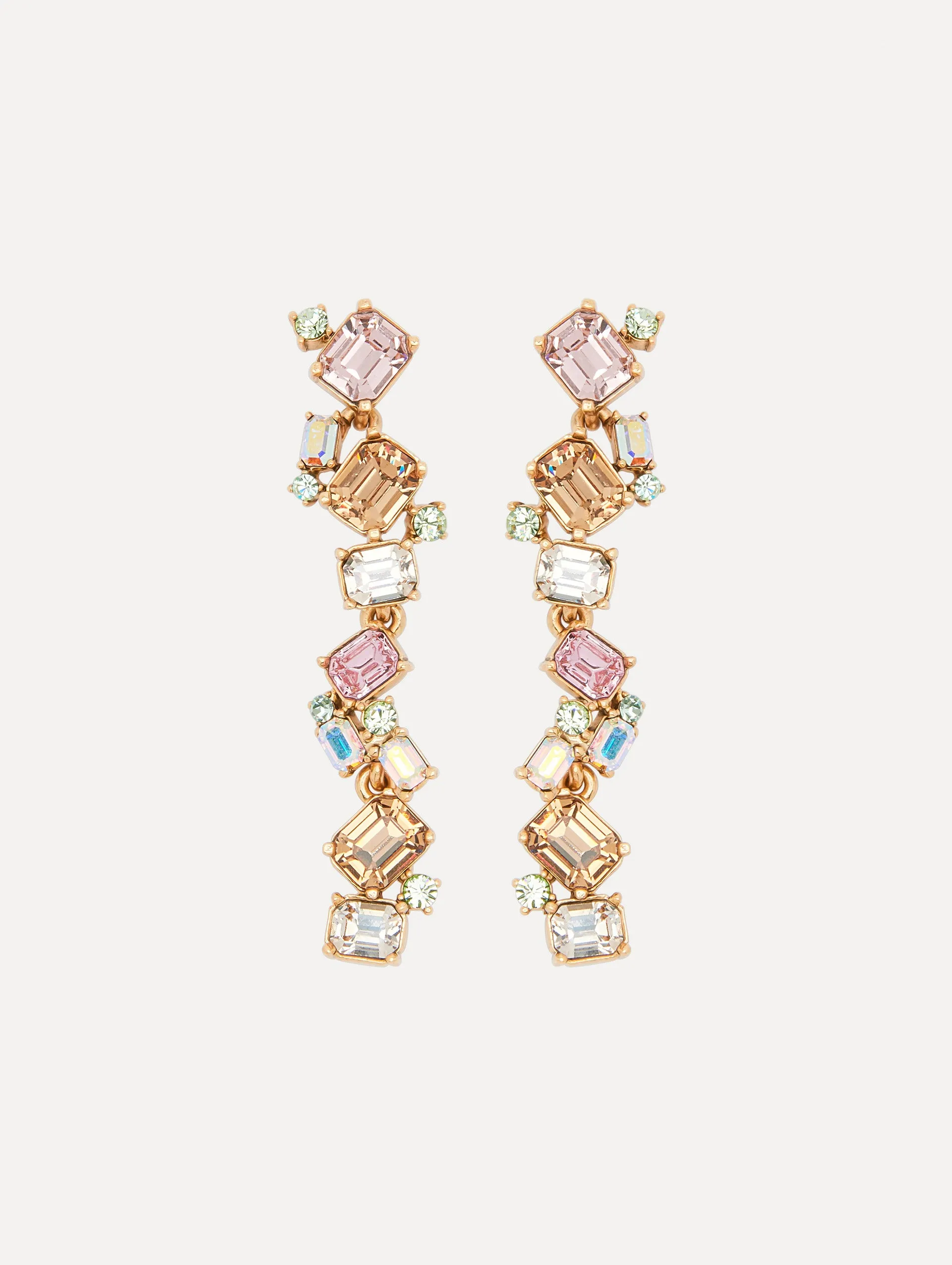 Scramble Crystal Strand Earrings