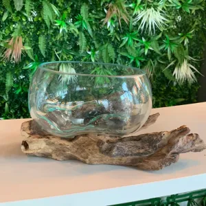 Sculpted Glass Bowl