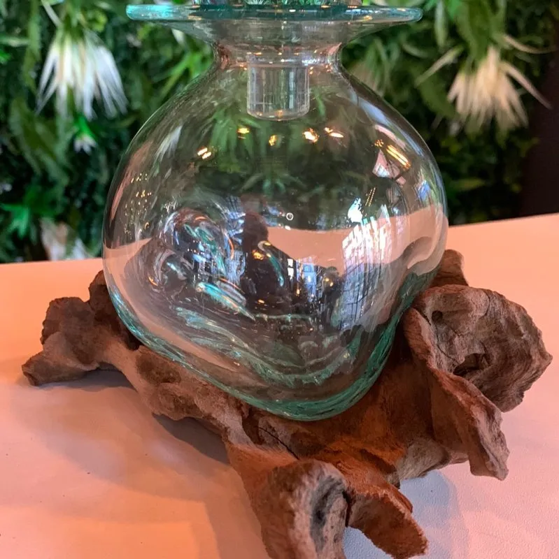 Sculpted Glass Jar